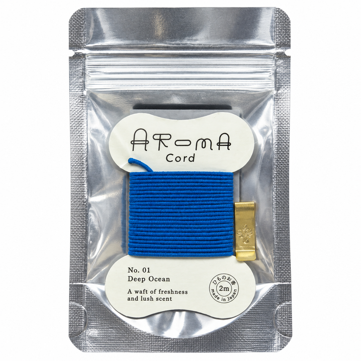 日本製 薫寿堂 AROMA Cord 紐のお香｜No.01 ディープオーシャン・2m