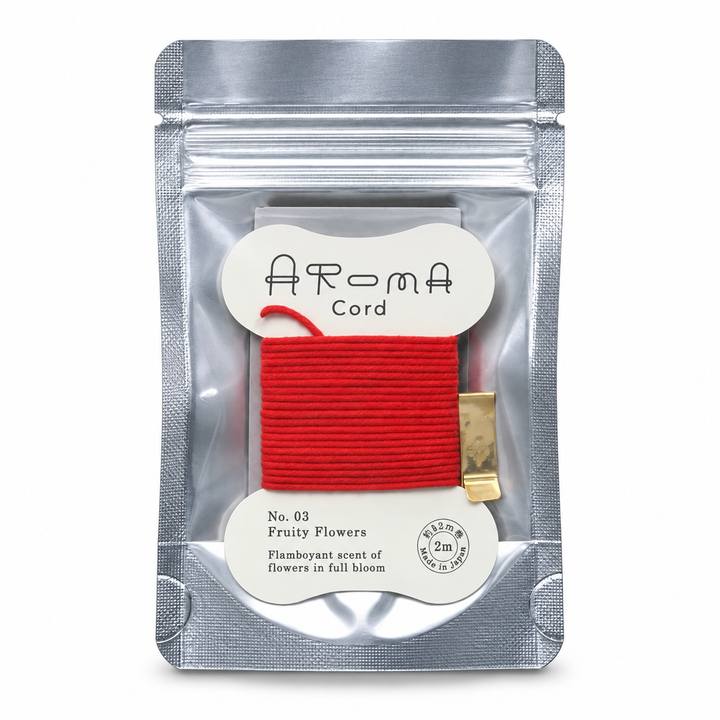 日本製 薫寿堂 AROMA Cord 紐のお香｜No.03 フルーティーフラワーズ・2m