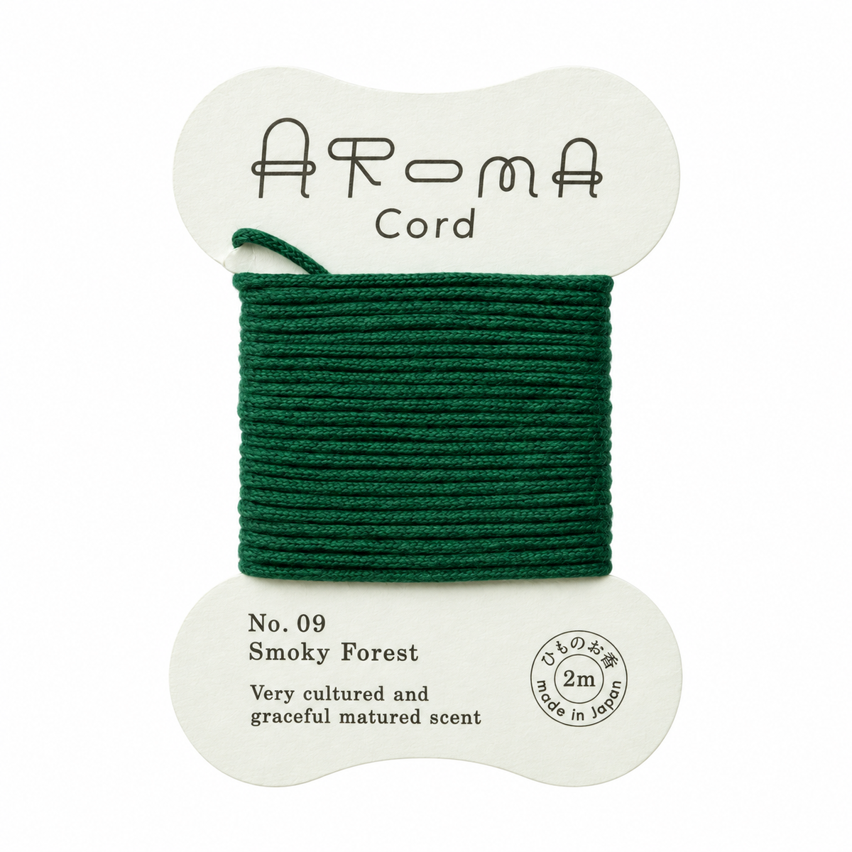 日本製 薫寿堂 AROMA Cord 紐のお香｜No.09 スモーキーフォレスト・2m