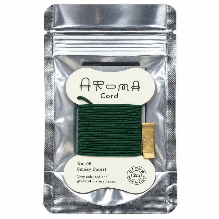 日本製 薫寿堂 AROMA Cord 紐のお香｜No.09 スモーキーフォレスト・2m