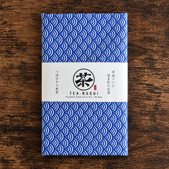 【手ぬぐいに包まれたお茶】TEA-NUGUI つゆひかり煎茶