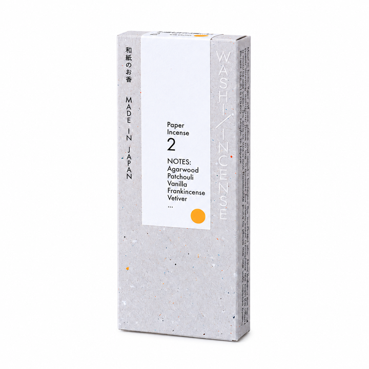 日本製 薫寿堂 WASHI INCENSE 和紙のお香｜No.02 ウッディオリエンタル・30枚入