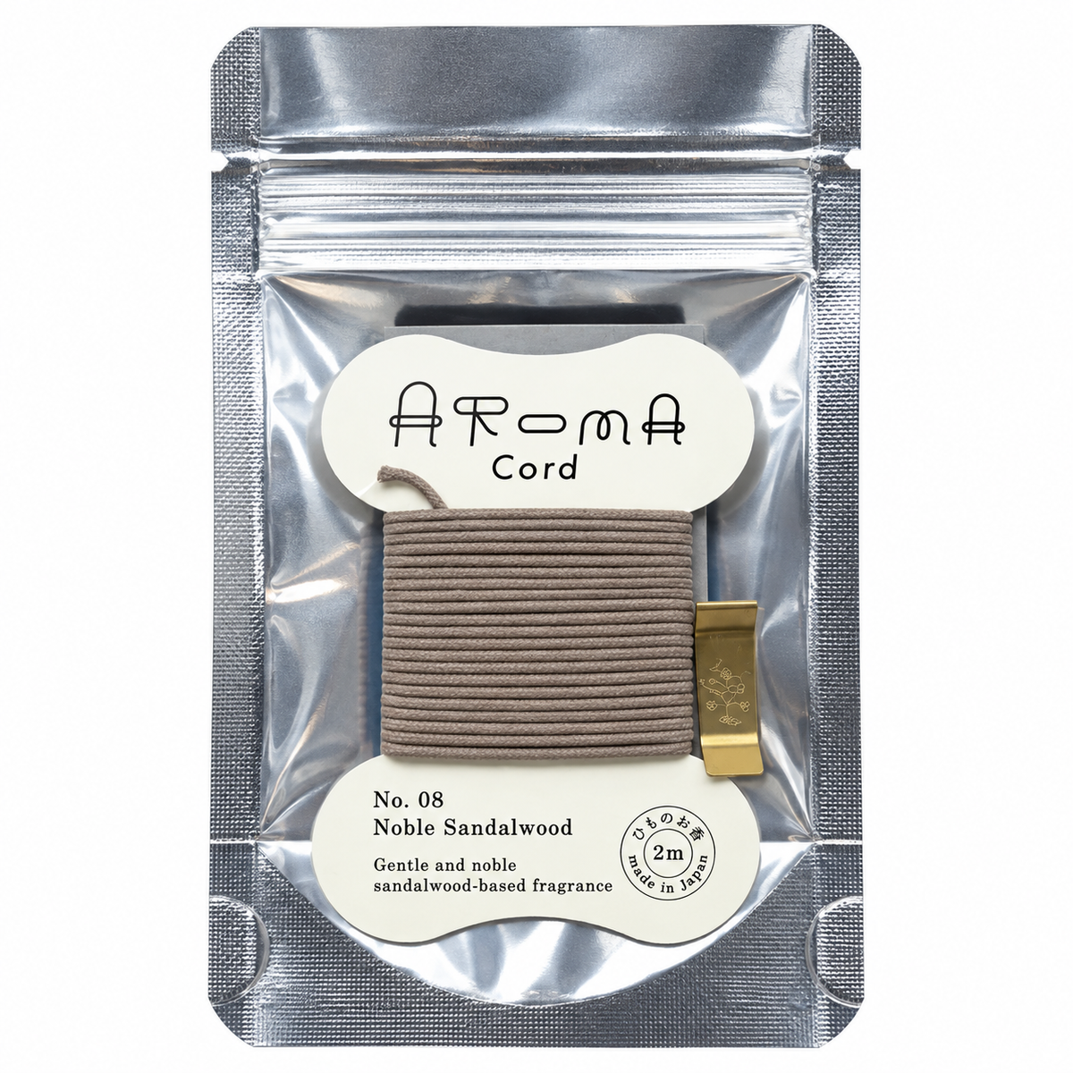 日本製 薫寿堂 AROMA Cord 紐のお香｜No.08 ノーブルサンダルウッド・2m