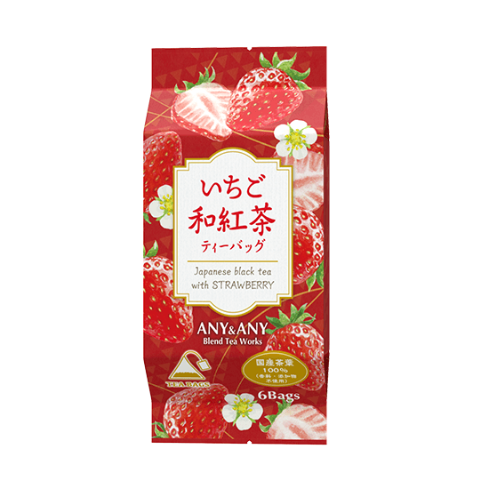 ANY&ANY いちご和紅茶 ティーバッグ 6個入 国産茶葉100% 無香料無添加