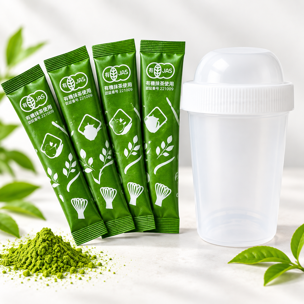 抹茶スティック＆シェイカーセット｜PREMIUM MATCHA
