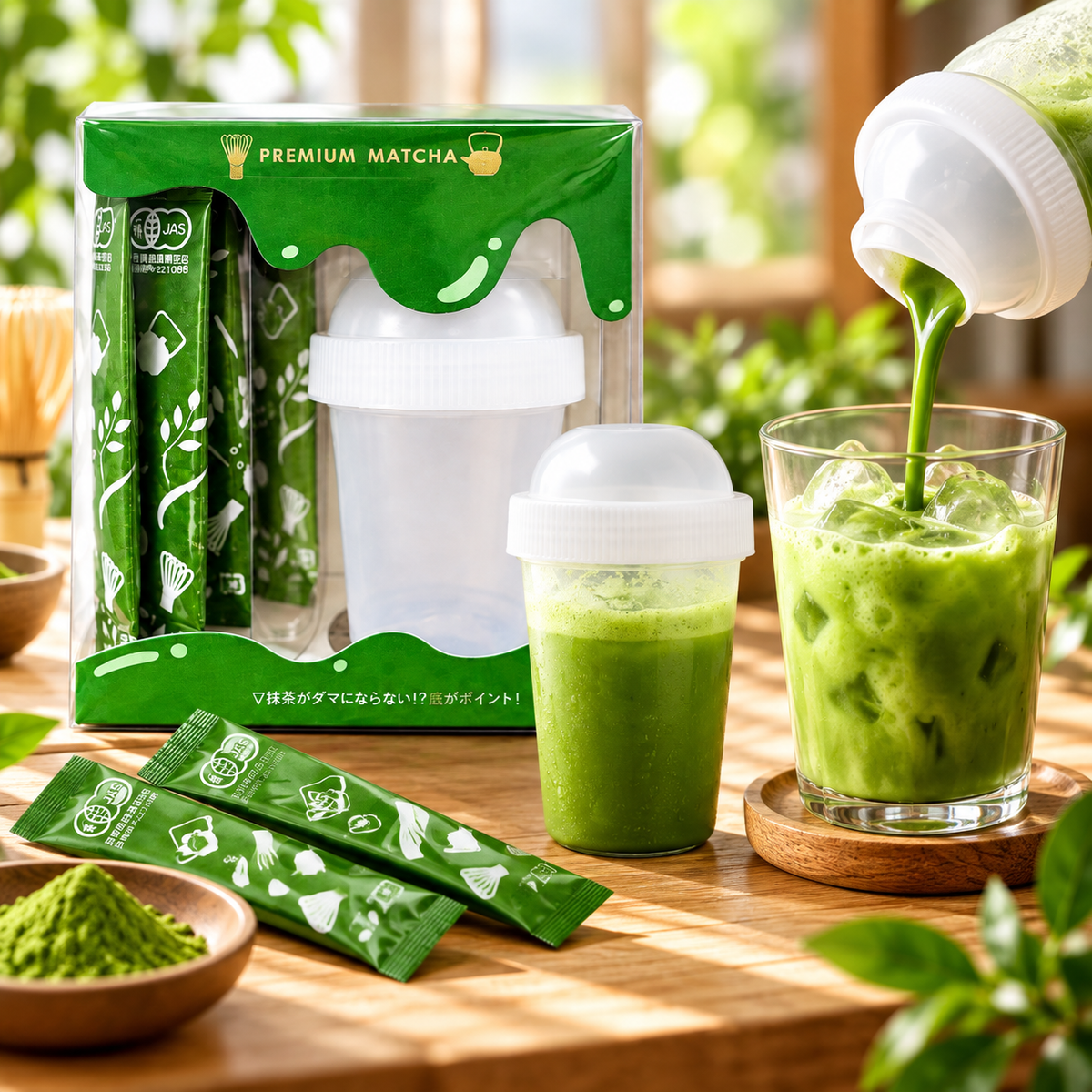 抹茶スティック＆シェイカーセット｜PREMIUM MATCHA