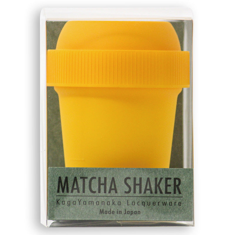 抹茶搖搖杯 加賀山中塗山吹色 日本製｜MATCHA SHAKER