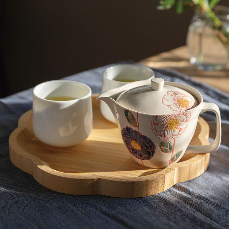 波佐見燒 花卉圖案茶壺｜日本製