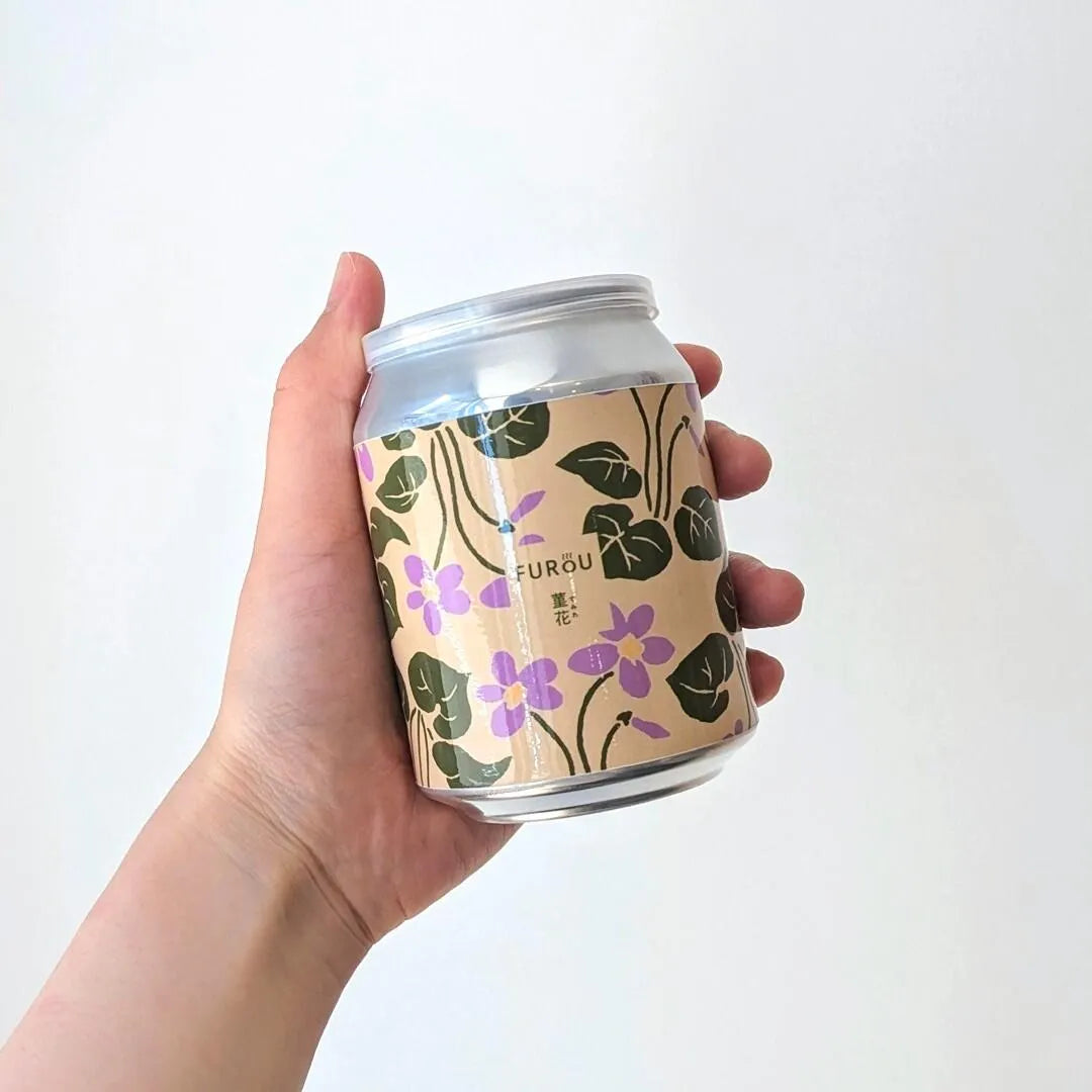 FUROU 菫花 入浴剤｜日本製 すみれの香り 缶入りバスソルト