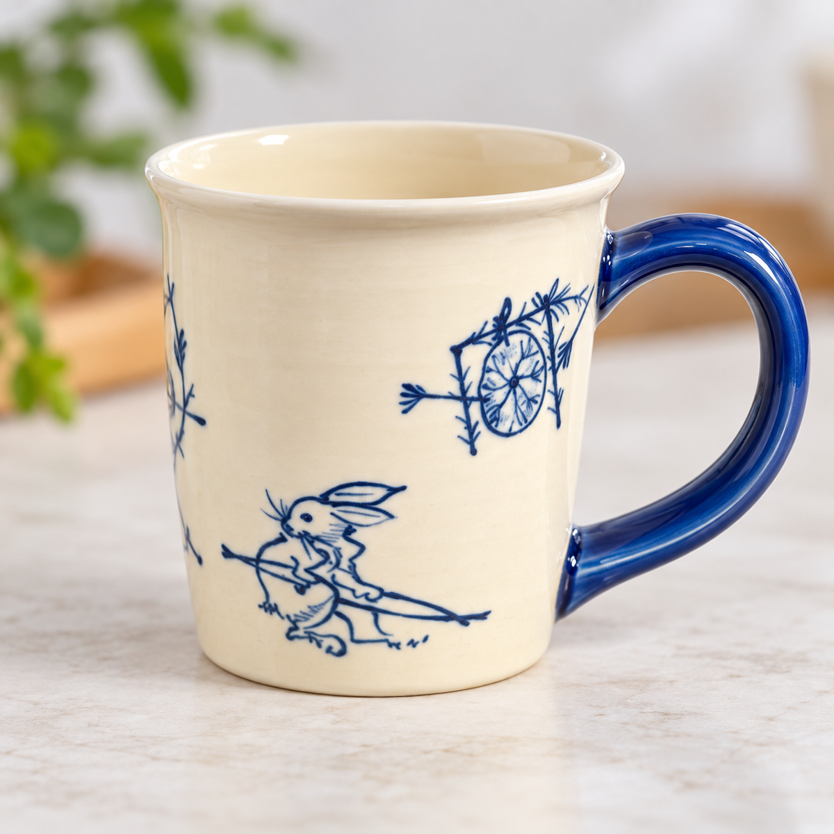 鳥獣戯画マグカップと宇治茶一煎パック7種