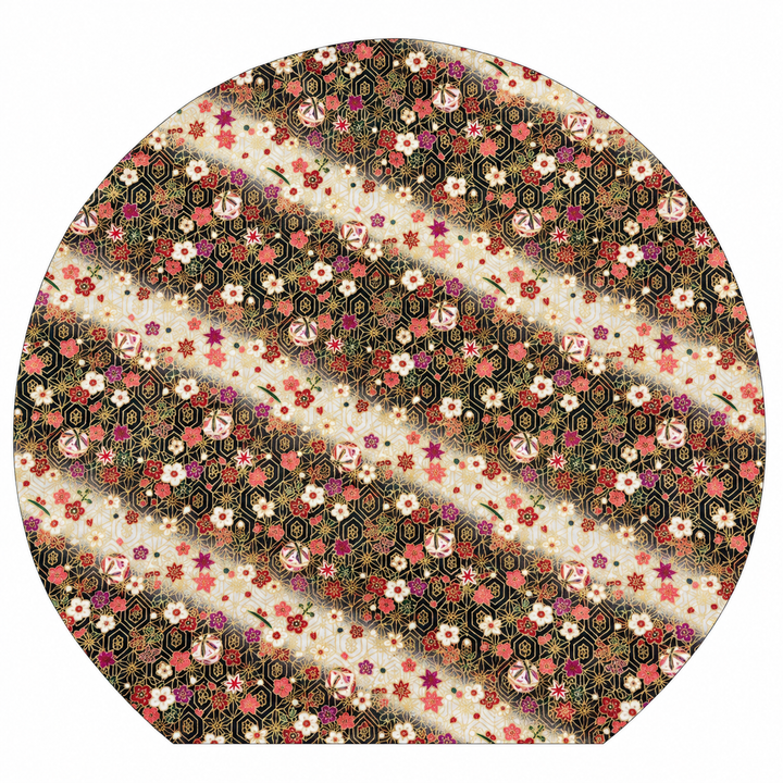 WATOSORA Nadeshiko Half-Moon Mat | Made in Japan, Reversible, 34.5 × 31.5cm