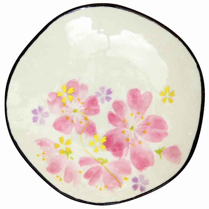 セラミック藍 12ヶ月小皿 3月 桜 品番40532