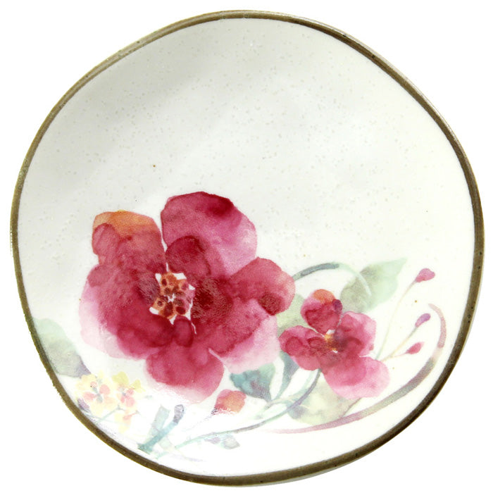 セラミック藍 12ヶ月小皿 11月 シュウメイ菊 品番40542