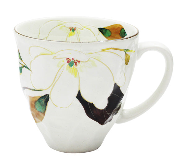 セラミック藍 花かいろう マグカップ 木蓮 品番40507 公式商品画像