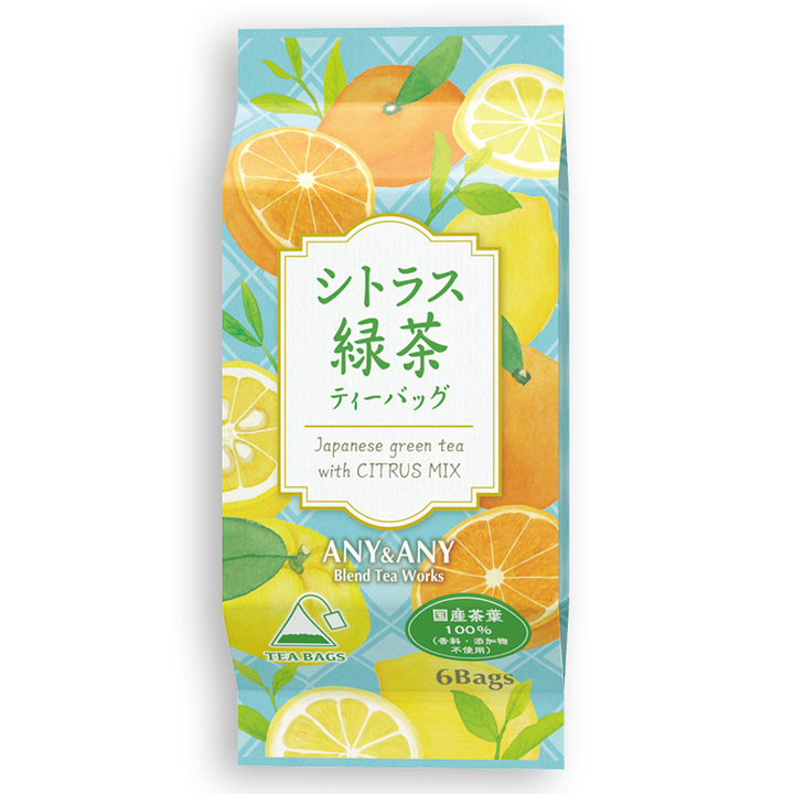 ANY&ANY Citrus Green Tea, 6 Tea Bags