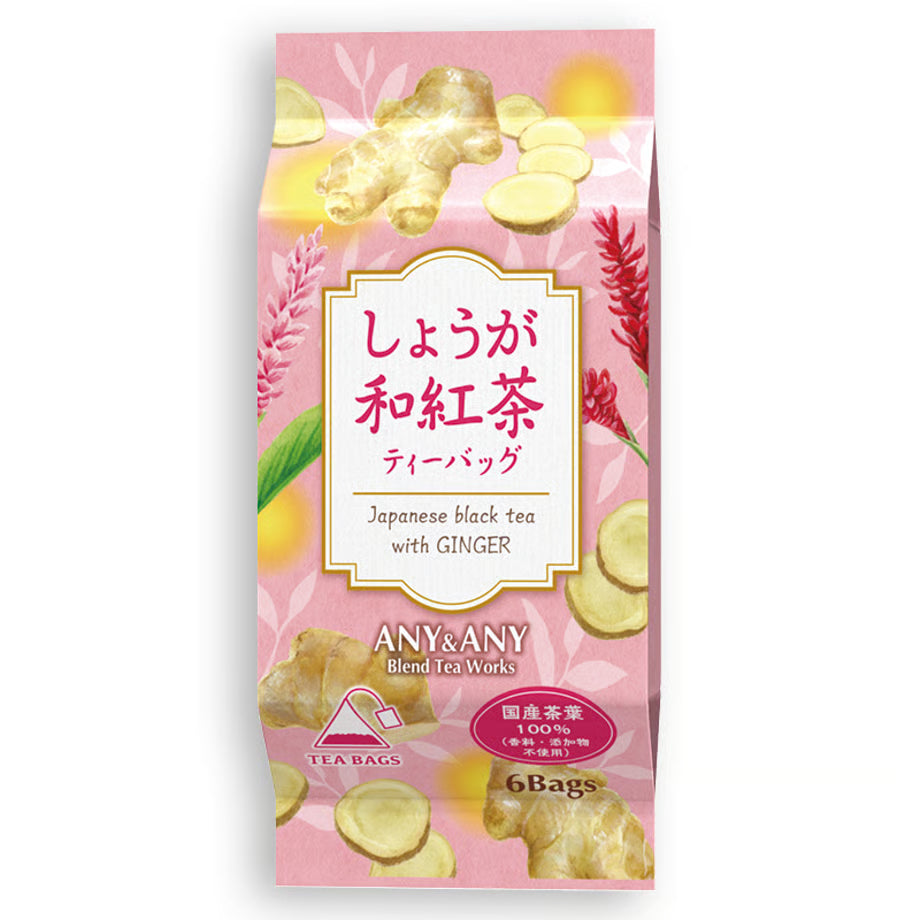 ANY&ANY しょうが和紅茶 ティーバッグ 6個入 国産茶葉100% 無香料無添加